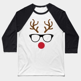 Rudolf Face Baseball T-Shirt